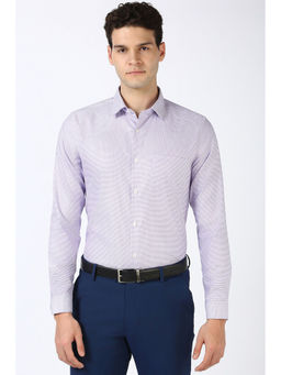 Peter England - Men Lilac Slim Fit Formal Shirt