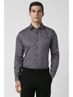 Van Heusen - Men Multi Slim Fit Print Full Sleeves Party Shirt