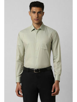 Van Heusen - Men Green Regular Fit Textured Full Sleeves Wedding Shirt