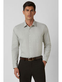 Van Heusen - Men Grey Slim Fit Textured Full Sleeves Wedding Shirt