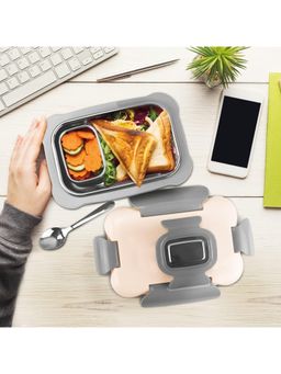 Milton - Beige More Meal Large Steel Kids Lunch Box