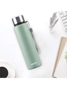 Milton - Light Green Brim Stainless Steel 875 Ml Water Bottle