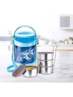 Milton - Blue Econa Deluxe Steam Vent Lunch Box