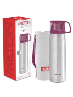 Milton - Pink Glassy Thermosteel 24 Hours Hot and Cold Water Bottle