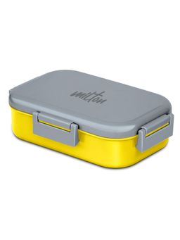 Milton - Yellow Senior Flatmate Tiffin Box Steel Kids Lunch Box