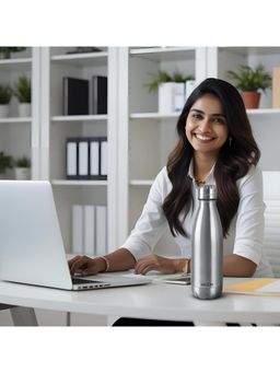Milton - Silver Duo Dlx Thermosteel 700 Ml Water Bottle