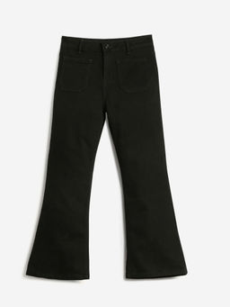 Lilpicks - Girls Regular Fit Denim Jeans - Jet Black