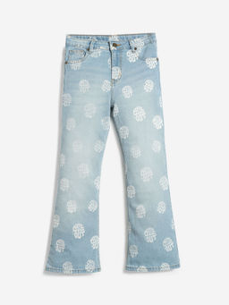 Lilpicks - Girls Denim Jeans - Ice Blue