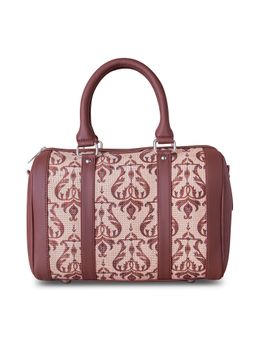 Zouk - Women's Handcrafted Beige Printed Handbag