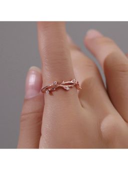 Amorenmore - Rose Vine Adjustable Copper Ring