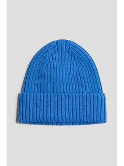 H&M - Kids Blue Rib-Knit Beanie