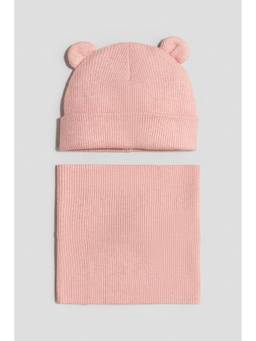H&M - Kids Pink 2-Piece Beanie And Scarf