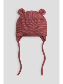 H&M - Kids Pink Knitted Chin-Tie Beanie