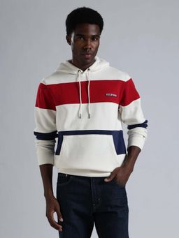 Tommy Hilfiger - Men Multi-Color Colorblock Regular Fit Cotton Hoodie