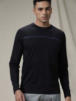WROGN - Men Black Full Sleeves Stripes T-shirt