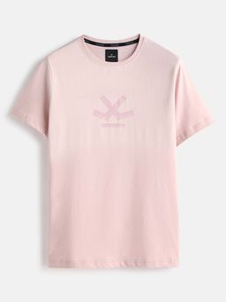 WROGN - Men Pink Washed Slim Fit Printed T-shirt