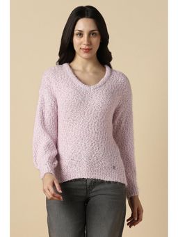 Allen Solly - Women Pink Textured Casual Sweater