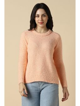 Allen Solly - Women Peach Textured Casual Sweater