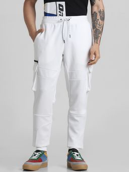 Jack & Jones - White Regular Fit Joggers
