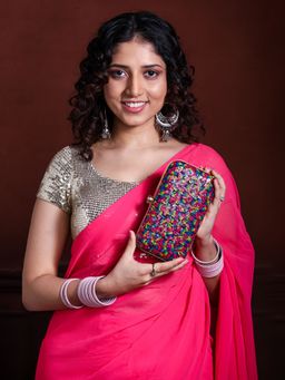 Horra - Multi-Color Solid Raindow Clutch - HOCL0721MULRC