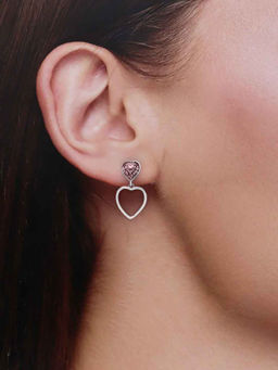Kai Jewel - Sterling Silver Heart Drop Earrings