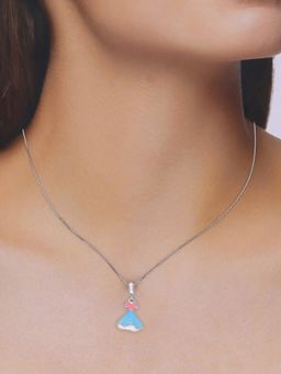 Kai Jewel - Sterling Silver Chic Dress Pendant with Chain