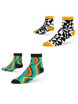 Dynamocks - Men and Women Ankle Length Socks - Free Size - Pack of 2 Pairs