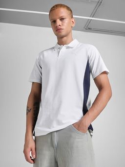 Puma - White Essentials Collar Tipping Men's Polo T-shirt