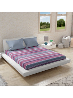 HomeTown - Nora Cotton Double Bed Sheet in Pink (Set of 3)