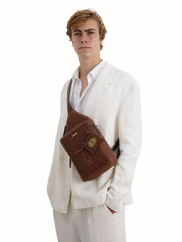 Hidesign - Timbuktoo 02 Mens Casual Crossbody Bag - Brown (M)