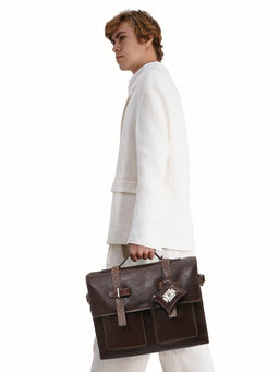 Hidesign - Timbuktoo - 05 Brown Men's Briefcase - (38 X 32 X 10 Cms) (L)