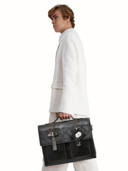 Hidesign - Timbuktoo - 05 Black Men's Briefcase - (38 X 32 X 10 Cms) (L)