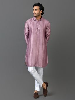 Simaaya - Premium Quality Satin Made Kurta For Men- Purple