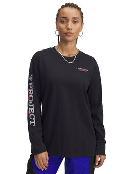 Under Armour - Women Black Project Rock Campus Long Sleeve T-Shirt