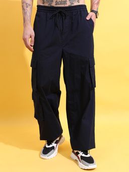 HIGHLANDER - Men Cotton Parachute Drop Crotch Relaxed Cargos