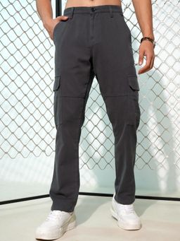 HIGHLANDER - Men Solid Straight Fit Cargos