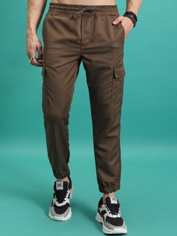 HIGHLANDER - Men Solid Mid Rise Cargo Jogger