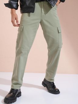 HIGHLANDER - Men Cotton Mid-Rise Straight Fit Cargos