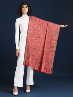 Zamour - Women Pink Kani Woven Shawl