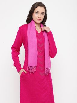 La Vastraa - Woolen Solid Pink Scarf