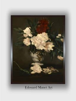 The Art House - Peonies Pedestal Framed Wall Art