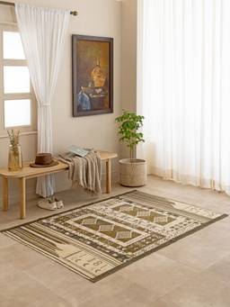 THEGASBH - GREEN TRADITIONAL PRINTED RUG