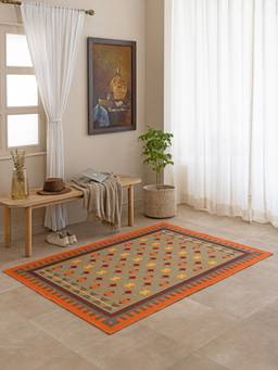 THEGASBH - GANESHA TRADITION PRINTED COTTON FLOOR MAT