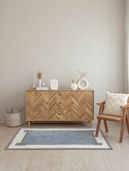 THEGASBH - BLUE BREEZE TUFTED COTTON RUG FOR ROOM