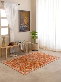 THEGASBH - KALAKRITI PRINTED TRADITIONAL DESIGN DHURRIE RUG FOR ROOM