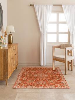 THEGASBH - KALAKRITI PRINTED TRADITIONAL DESIGN DHURRIE RUG FOR ROOM