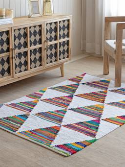 THEGASBH - DIAMOND WOVEN RUG FOR LIVING ROOM