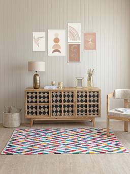 THEGASBH - STAR PILE COTTON DHURRIE RUG FOR ROOM
