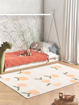 THEGASBH - KIDS PEAS HAND WOVEN DHURRIE MAT FOR KIDS ROOM