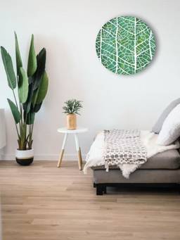 The Art House - Green Round Framed Wall Art